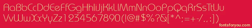 Bhs45C Font – Yellow Fonts on Red Background