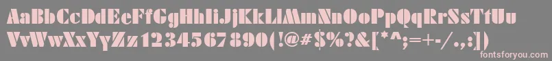 DecoblackRegular Font – Pink Fonts on Gray Background
