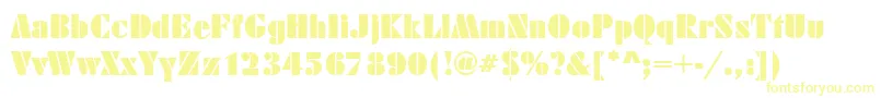 DecoblackRegular Font – Yellow Fonts on White Background