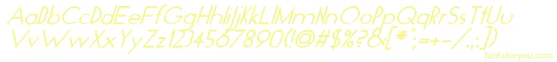 GloItalic Font – Yellow Fonts