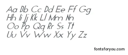 Schriftart GloItalic