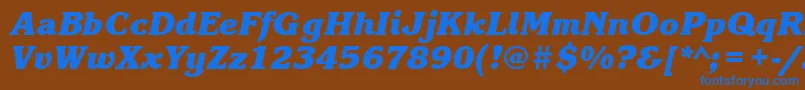 KorinnablackettBolditalic Font – Blue Fonts on Brown Background