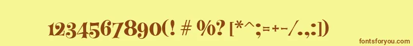 Ladyfaircurlyc Font – Brown Fonts on Yellow Background