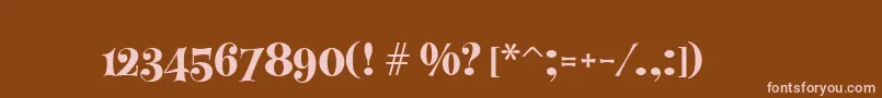 Ladyfaircurlyc Font – Pink Fonts on Brown Background