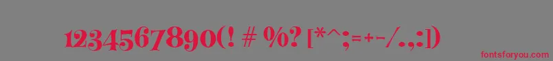 Ladyfaircurlyc Font – Red Fonts on Gray Background