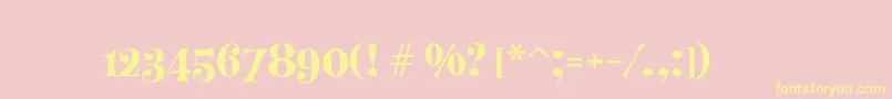 Ladyfaircurlyc Font – Yellow Fonts on Pink Background
