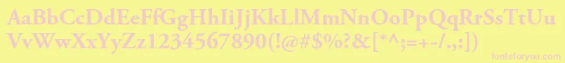 AgaramondproBold Font – Pink Fonts on Yellow Background