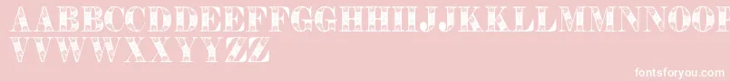 Tendrilspersonaluse-Schriftart – Weiße Schriften auf rosa Hintergrund