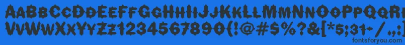 FlorindaitcTt Font – Black Fonts on Blue Background