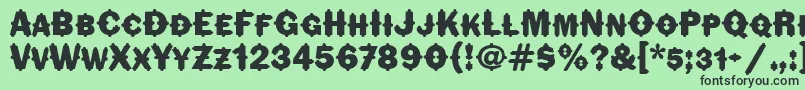 FlorindaitcTt Font – Black Fonts on Green Background