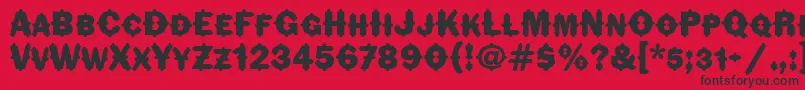 FlorindaitcTt Font – Black Fonts on Red Background
