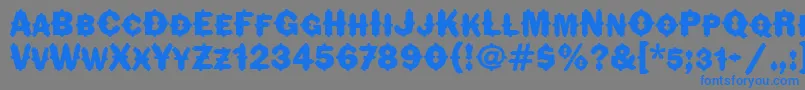 FlorindaitcTt Font – Blue Fonts on Gray Background