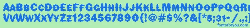 FlorindaitcTt Font – Blue Fonts on Green Background