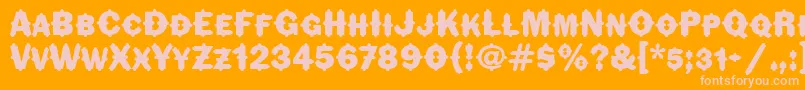 FlorindaitcTt Font – Pink Fonts on Orange Background