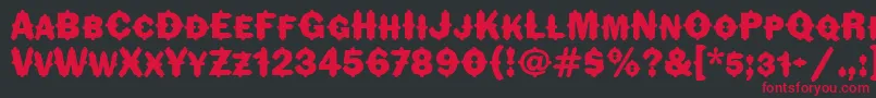 FlorindaitcTt Font – Red Fonts on Black Background