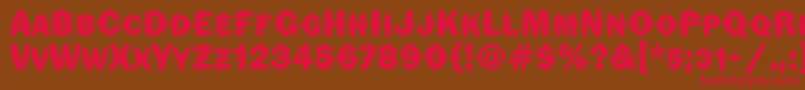 FlorindaitcTt Font – Red Fonts on Brown Background
