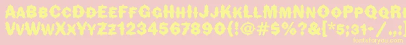 FlorindaitcTt Font – Yellow Fonts on Pink Background
