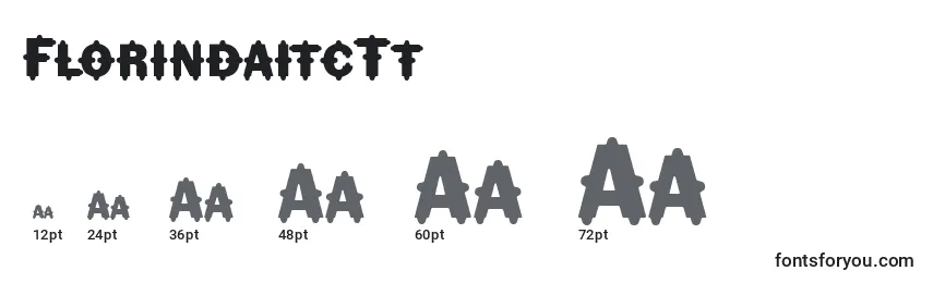 Размеры шрифта FlorindaitcTt