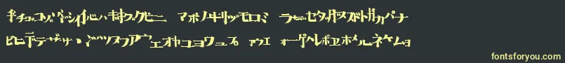 HorrorImpactB Font – Yellow Fonts on Black Background