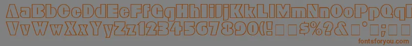 KenaOpenFaceDisplaySsi Font – Brown Fonts on Gray Background