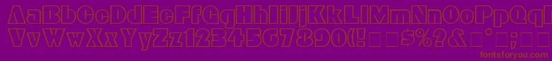 KenaOpenFaceDisplaySsi Font – Brown Fonts on Purple Background