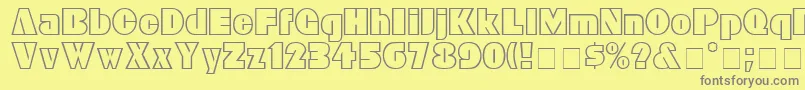 KenaOpenFaceDisplaySsi Font – Gray Fonts on Yellow Background