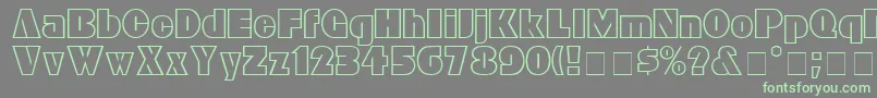 KenaOpenFaceDisplaySsi Font – Green Fonts on Gray Background