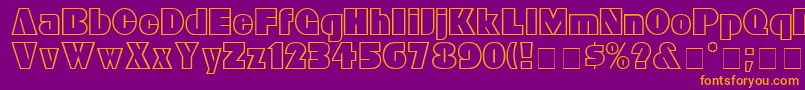 KenaOpenFaceDisplaySsi Font – Orange Fonts on Purple Background