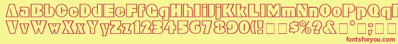 KenaOpenFaceDisplaySsi Font – Red Fonts on Yellow Background