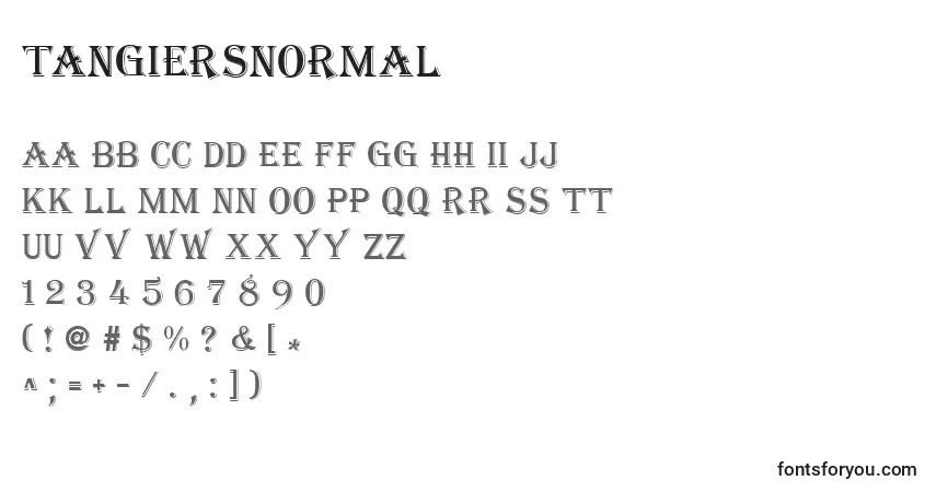 A fonte TangiersNormal – alfabeto, números, caracteres especiais