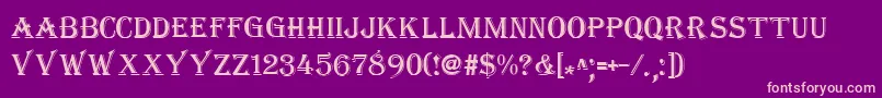 TangiersNormal Font – Pink Fonts on Purple Background