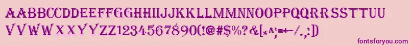 TangiersNormal Font – Purple Fonts on Pink Background