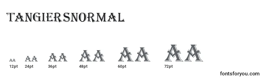 TangiersNormal Font Sizes