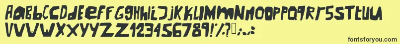 Newunderground Font – Black Fonts on Yellow Background