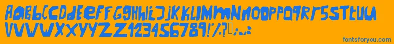 Newunderground Font – Blue Fonts on Orange Background