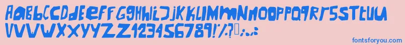 Newunderground Font – Blue Fonts on Pink Background