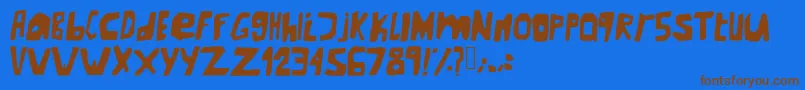 Newunderground Font – Brown Fonts on Blue Background