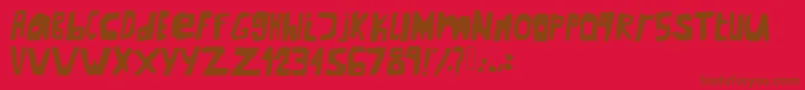 Newunderground Font – Brown Fonts on Red Background