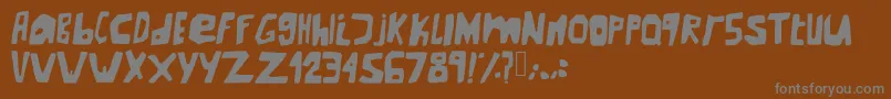 Newunderground Font – Gray Fonts on Brown Background