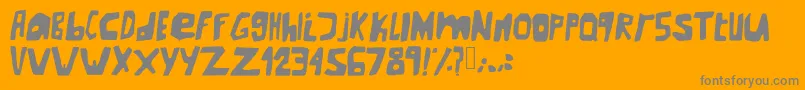 Newunderground Font – Gray Fonts on Orange Background