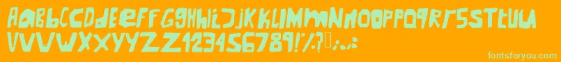 Шрифт Newunderground – зелёные шрифты на оранжевом фоне