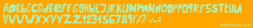 Newunderground Font – Green Fonts on Orange Background