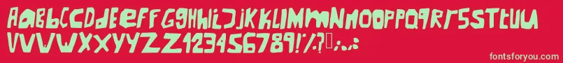 Newunderground Font – Green Fonts on Red Background
