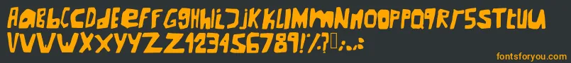 フォントNewunderground – 黒い背景にオレンジの文字
