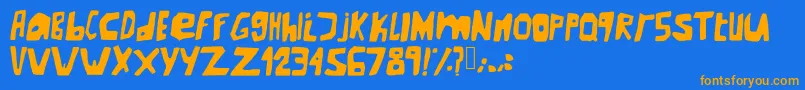 Newunderground Font – Orange Fonts on Blue Background