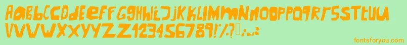 Newunderground Font – Orange Fonts on Green Background