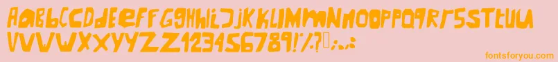 Newunderground Font – Orange Fonts on Pink Background