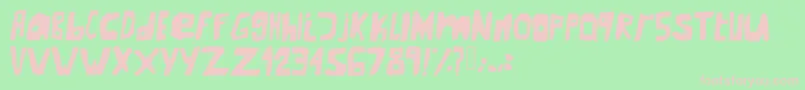 Newunderground Font – Pink Fonts on Green Background