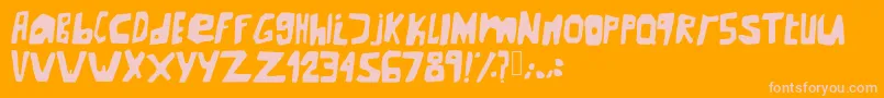 Newunderground Font – Pink Fonts on Orange Background