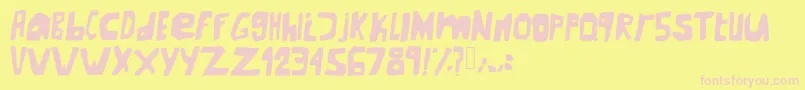 Newunderground Font – Pink Fonts on Yellow Background